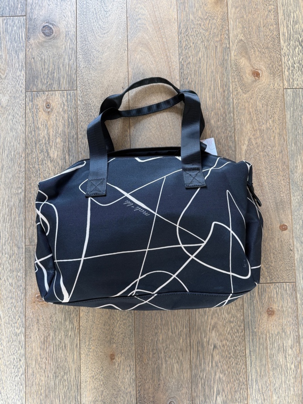 Black Abstract Design Weekender Travel Bag NEW